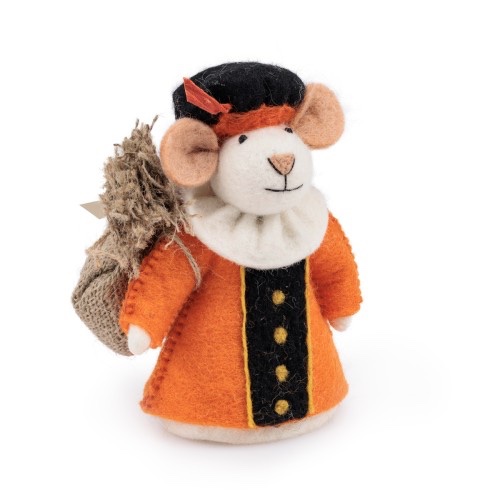 Pietermuis oranje Sjaal met Verhaal
